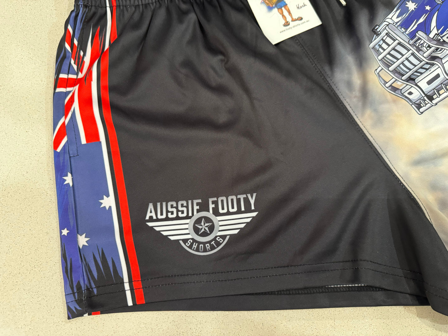 Aussie Flag Truck Footy Shorts (With Pockets)