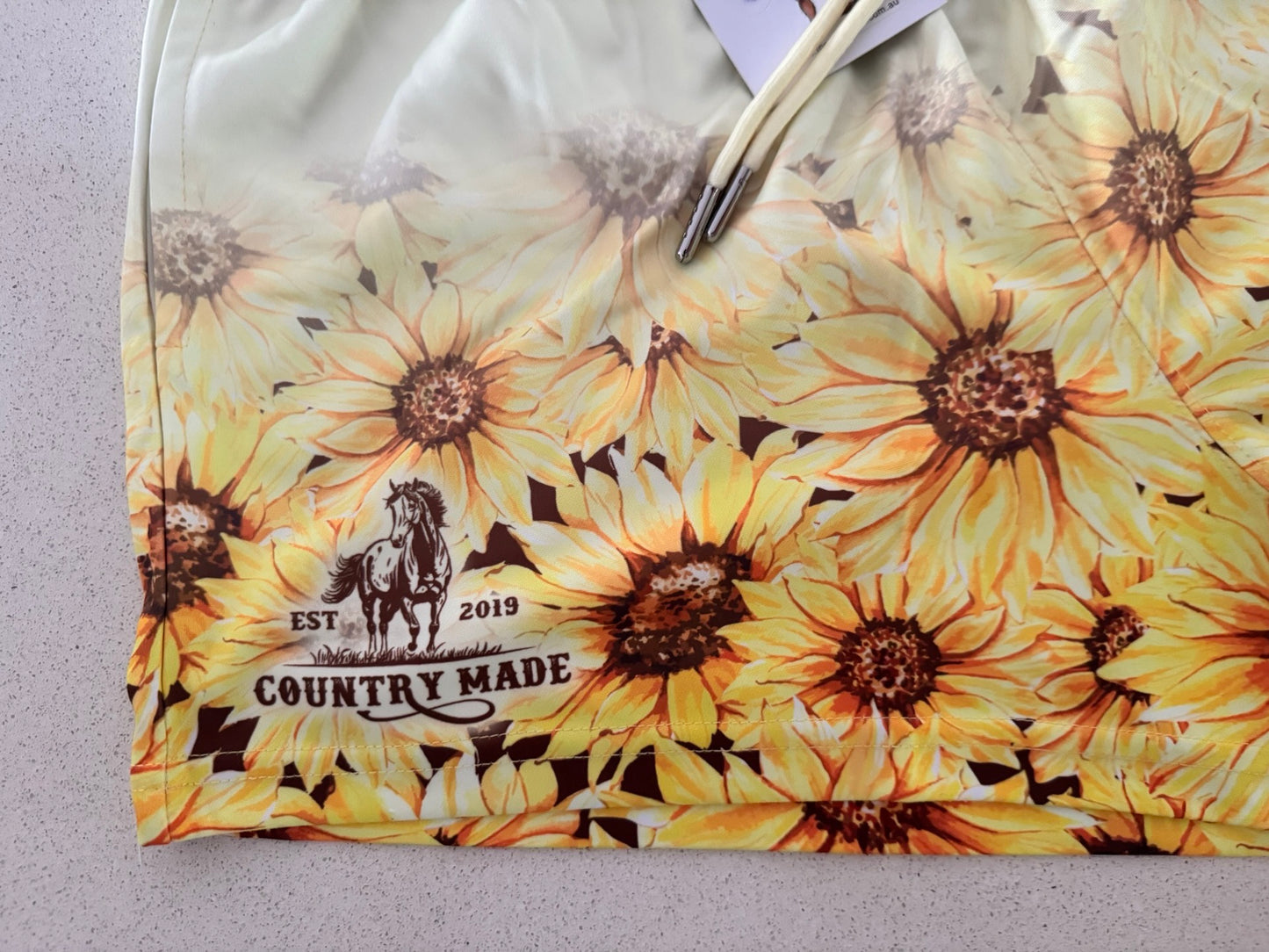 🔥NEW🔥 Yellow Flower Footy Shorts (With Pockets)