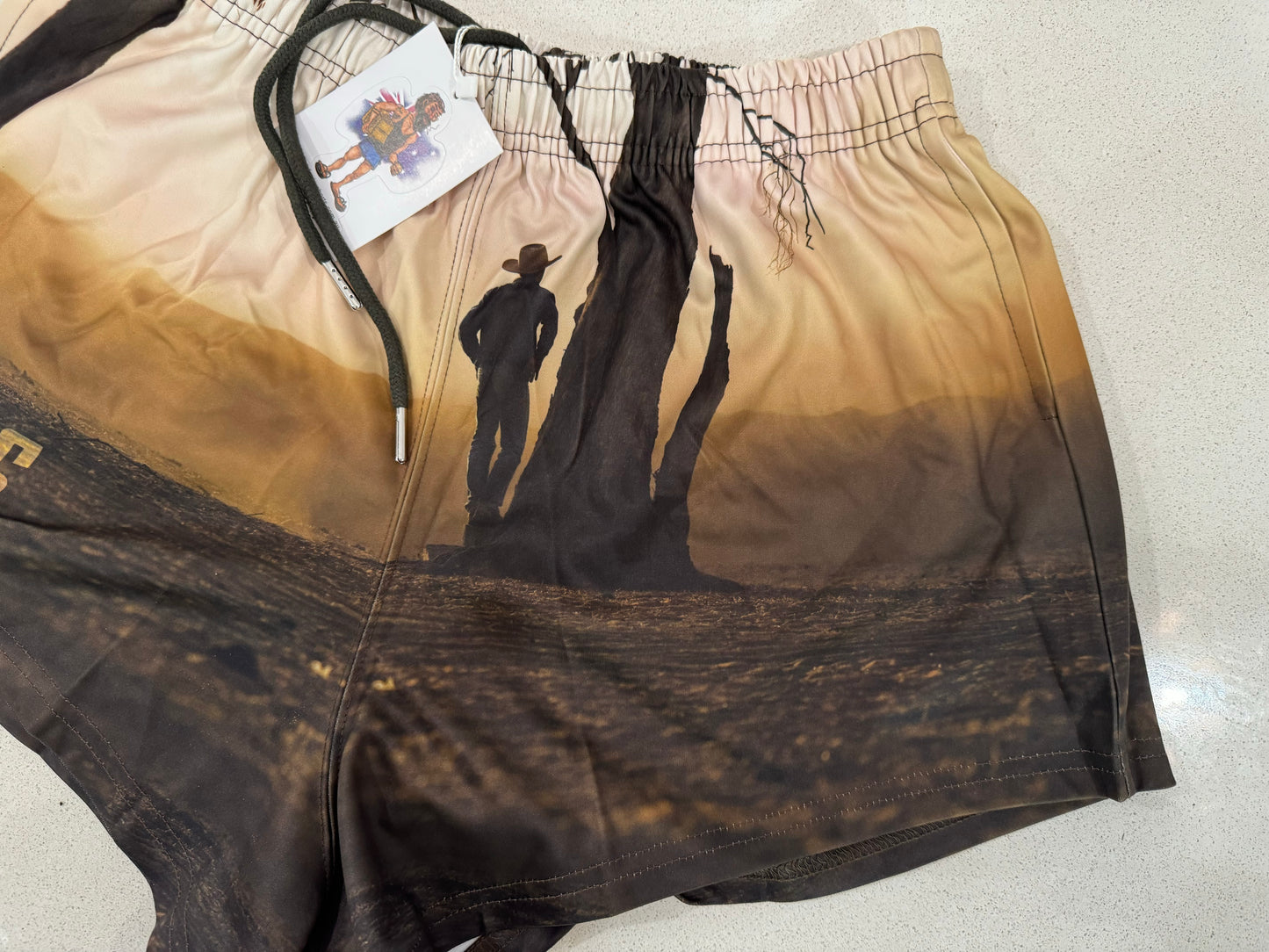 Man in Dust! Footy Shorts (With Pockets)