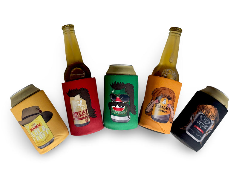 🔥NEW🔥 Powered by Piss | Stubby Coolers 5 Pack