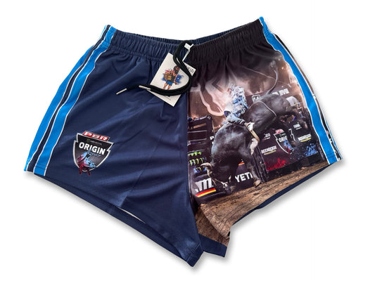 🔥NEW🔥 PBR ORIGIN Footy Shorts – NSW Blues (With Pockets)