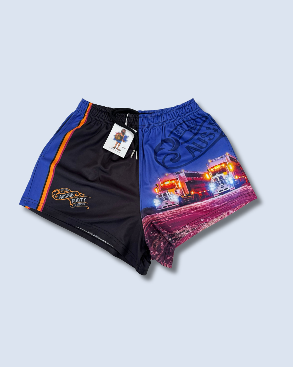 Trucks at Night - Footy Shorts (With Pockets)