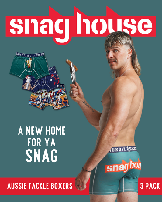 🔥NEW🔥 3 PACK Men's Aussie Tackle Boxers | SNAG HOUSE