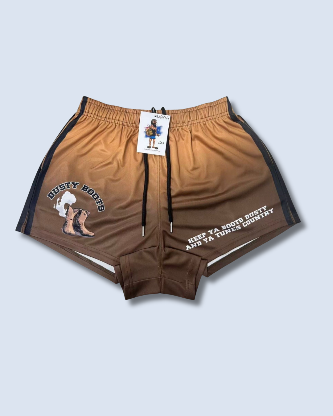 🔥NEW🔥 Dusty Boots Brown Footy Shorts (With Pockets)