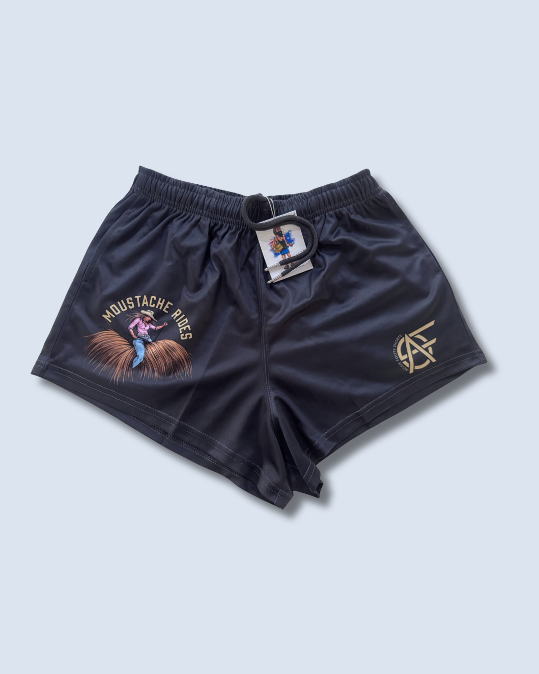 🔥NEW🔥Moustache Ride Footy Shorts (With Pockets)
