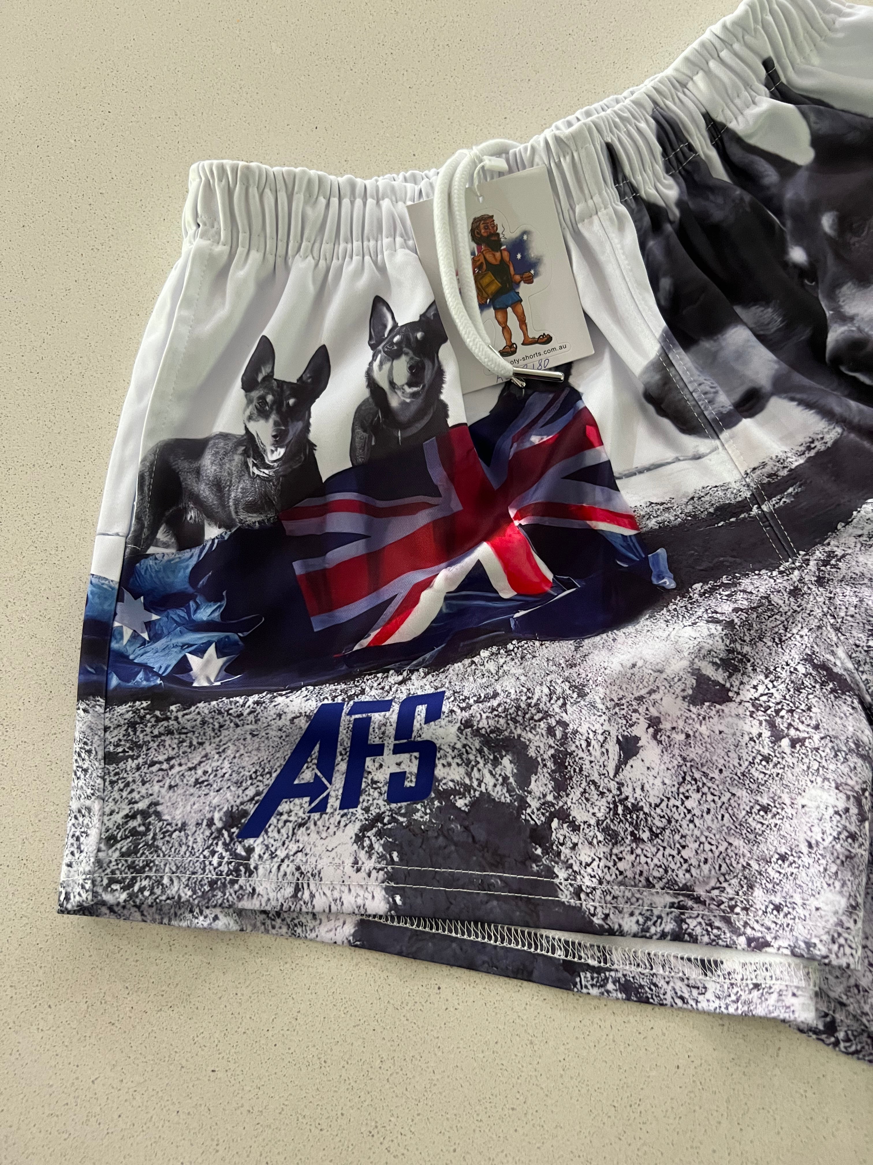 AUS FLAG KELPIE - Footy Shorts (With Pockets)