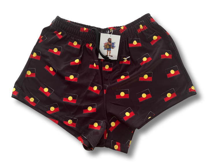 Indigenous Flags - Footy Shorts (With Pockets) – Footy-shorts.com.au