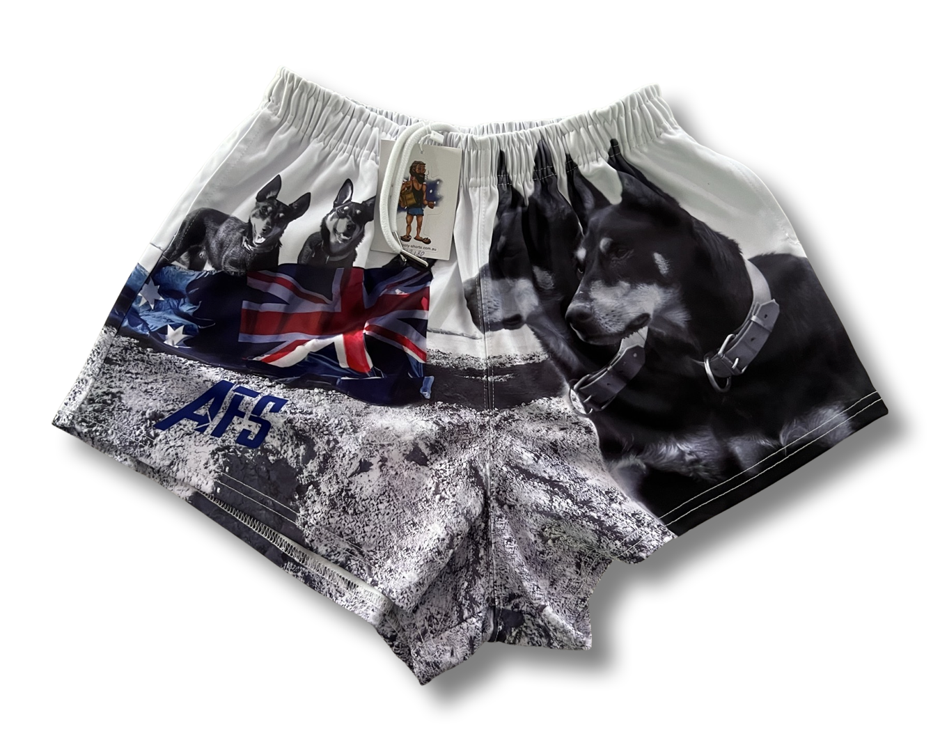AUS FLAG KELPIE - Footy Shorts (With Pockets)